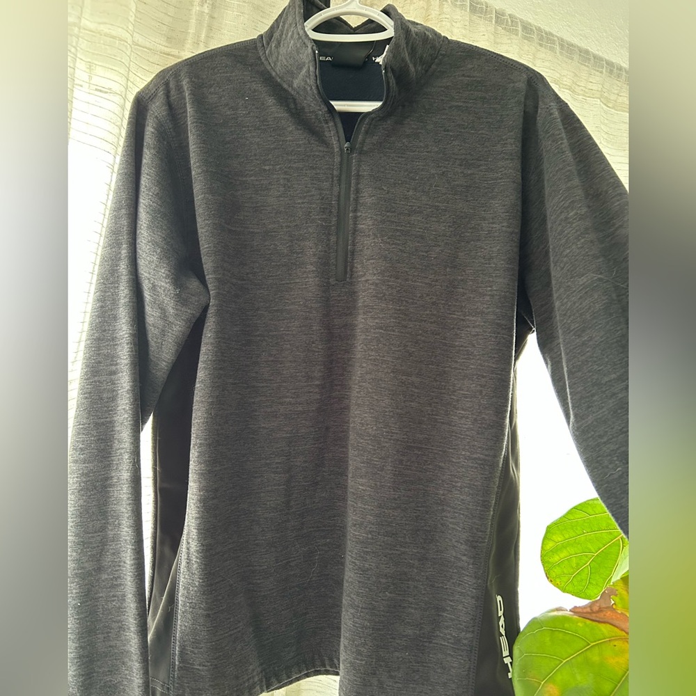 Head Men's Dark Gray Zip-Up Sweater
